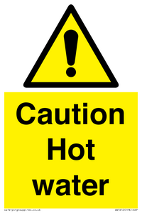 Caution Hot water